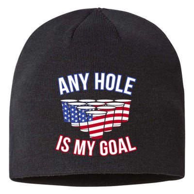 Any Goal Is A Hole USA Beer Bong Party Sustainable Beanie