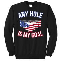 Any Goal Is A Hole USA Beer Bong Party Tall Sweatshirt