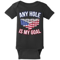 Any Goal Is A Hole USA Beer Bong Party Baby Bodysuit