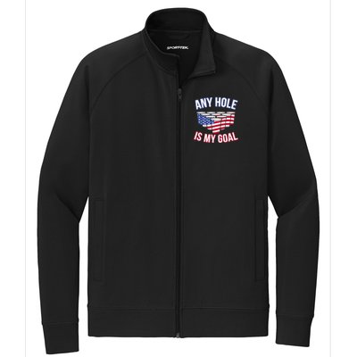 Any Goal Is A Hole USA Beer Bong Party Stretch Full-Zip Cadet Jacket