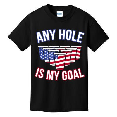 Any Goal Is A Hole USA Beer Bong Party Kids T-Shirt