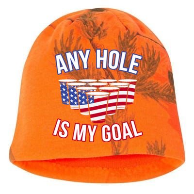 Any Goal Is A Hole USA Beer Bong Party Kati - Camo Knit Beanie