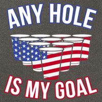 Any Goal Is A Hole USA Beer Bong Party Cotton Canvas Backpack