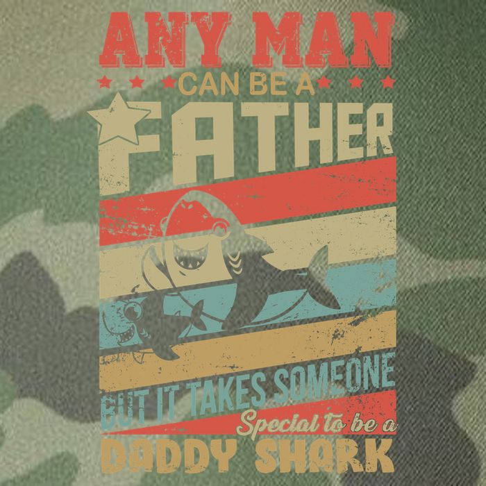 Any Man Can Be A Father Daddy Shark Legacy Tie Dye Trucker Hat