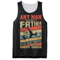 Any Man Can Be A Father Daddy Shark Mesh Reversible Basketball Jersey Tank