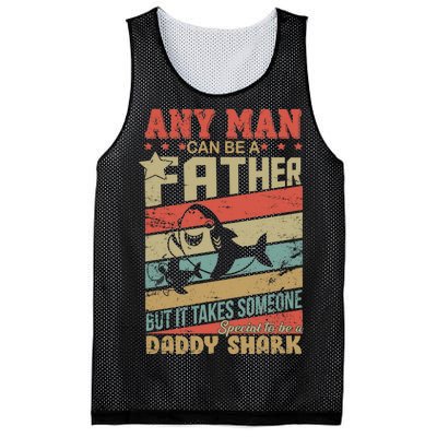 Any Man Can Be A Father Daddy Shark Mesh Reversible Basketball Jersey Tank