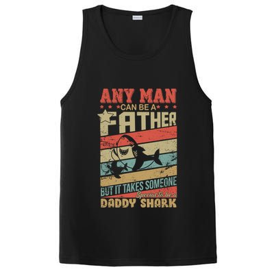 Any Man Can Be A Father Daddy Shark PosiCharge Competitor Tank