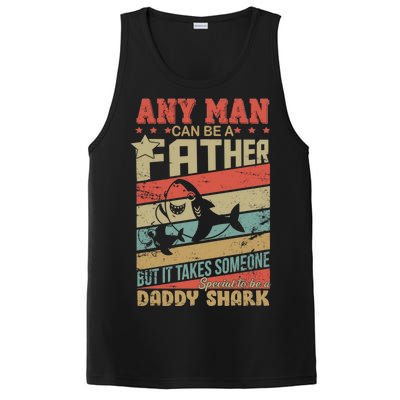 Any Man Can Be A Father Daddy Shark PosiCharge Competitor Tank