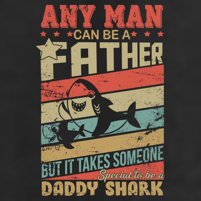 Any Man Can Be A Father Daddy Shark Golf Towel