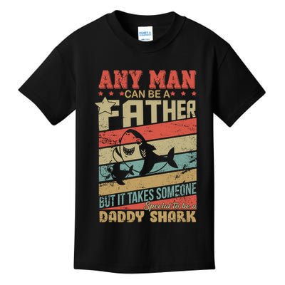 Any Man Can Be A Father Daddy Shark Kids T-Shirt