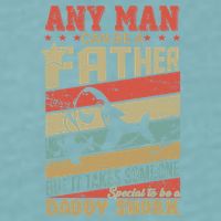 Any Man Can Be A Father Daddy Shark Sueded Cloud Jersey T-Shirt
