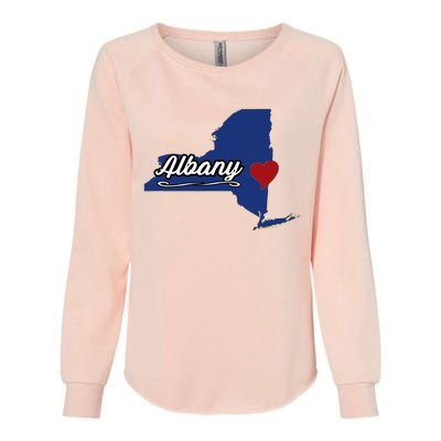 ALBANY New York NY State USA Cute Souvenir City Womens California Wash Sweatshirt