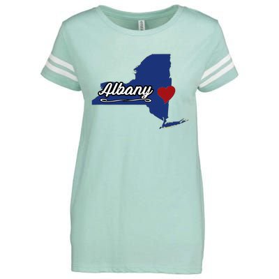 ALBANY New York NY State USA Cute Souvenir City Enza Ladies Jersey Football T-Shirt