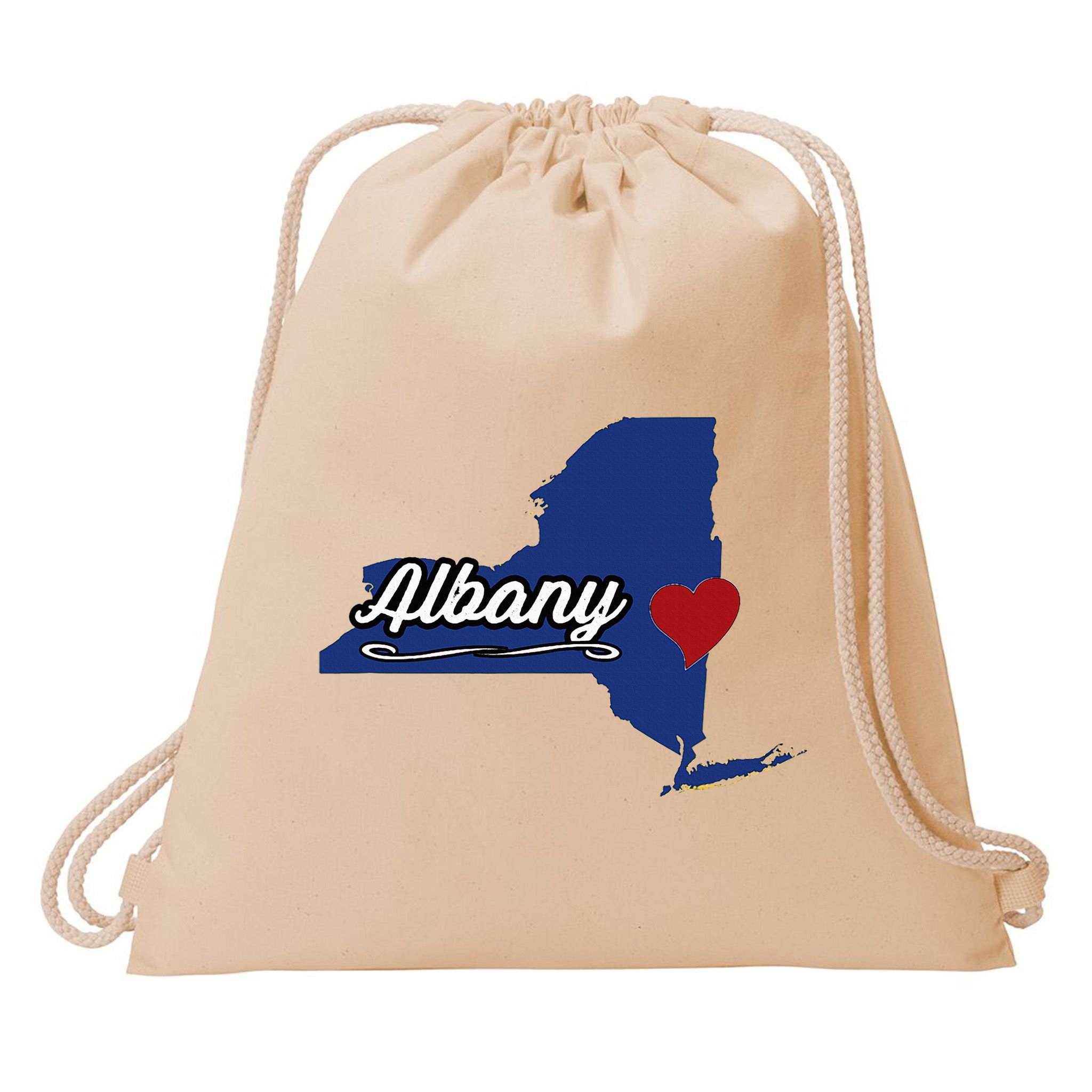 ALBANY New York NY State USA Cute Souvenir City Drawstring Bag