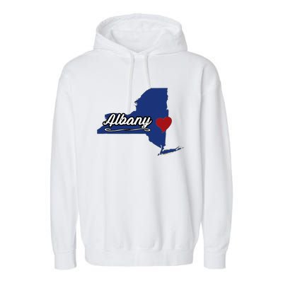 ALBANY New York NY State USA Cute Souvenir City Garment-Dyed Fleece Hoodie