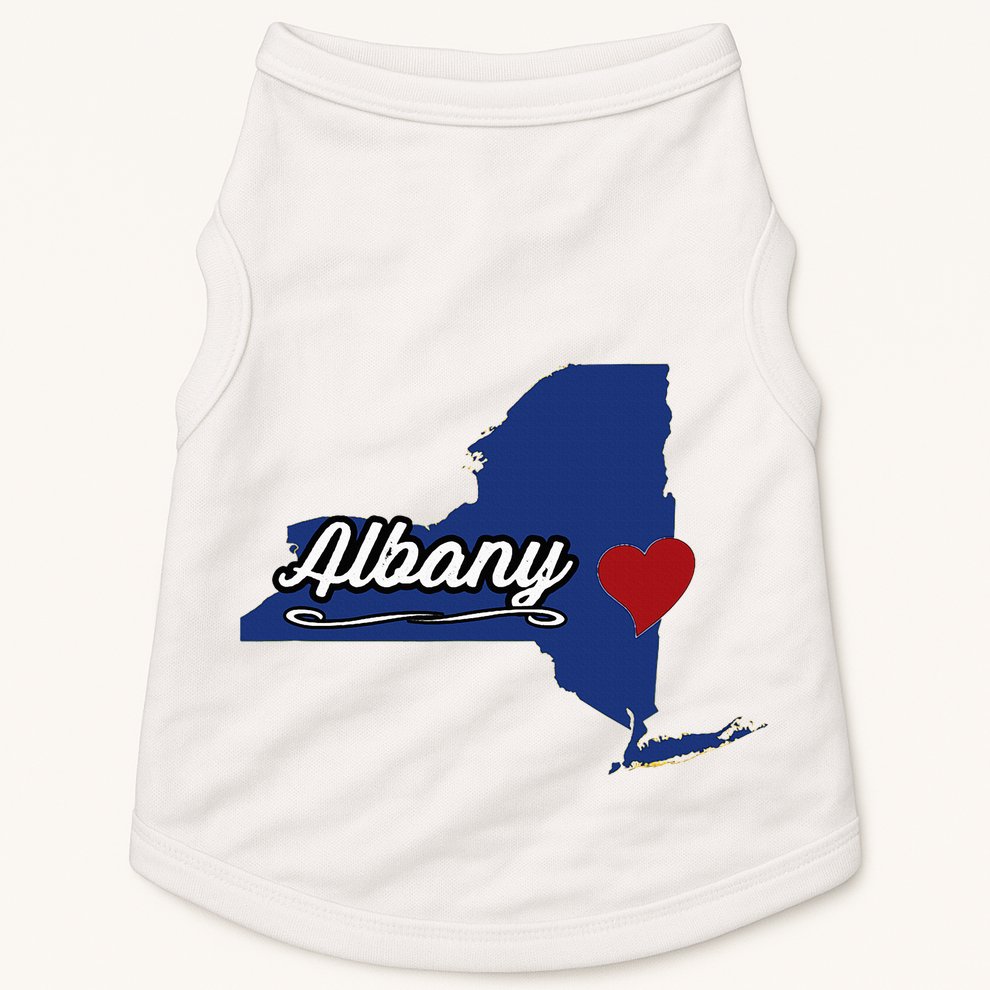 ALBANY New York NY State USA Cute Souvenir City Doggie Tank