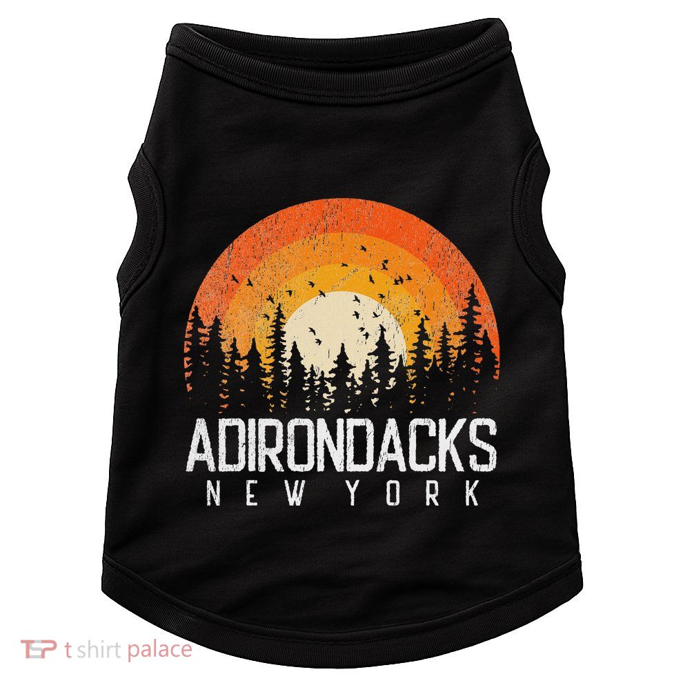 Adirondacks New York Ny Retro Vintage 70s 80s 90s Gift Doggie Tank