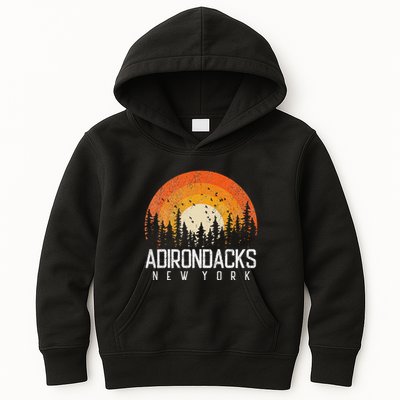 Adirondacks New York Ny Retro Vintage 70s 80s 90s Gift Kids Hoodie