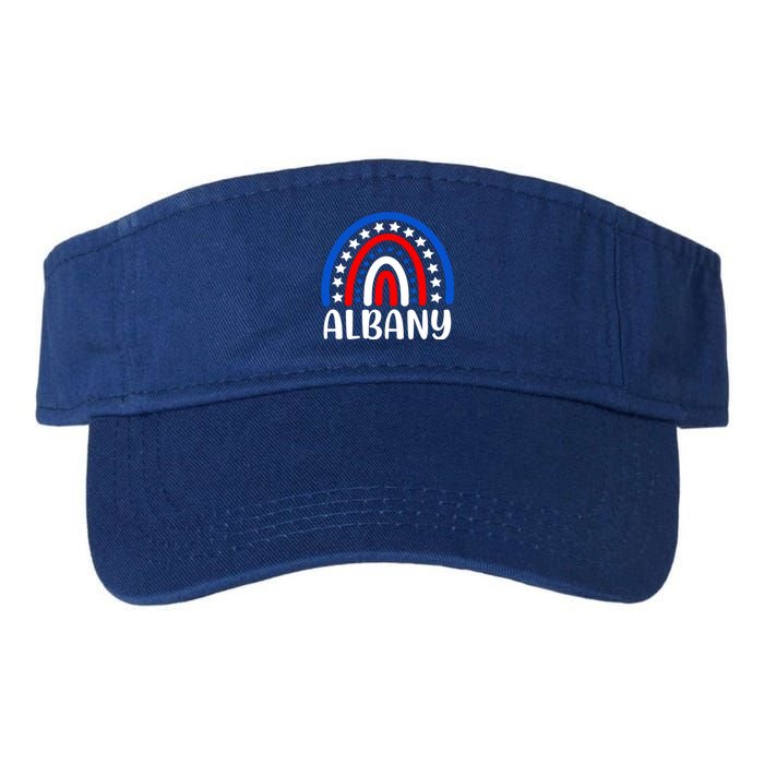 Albany New York Cute Gift I Love Albany Usa Funny Gift Valucap Bio-Washed Visor