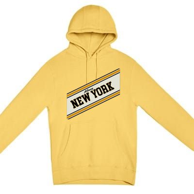 Albany New York Varsity Logo Premium Pullover Hoodie