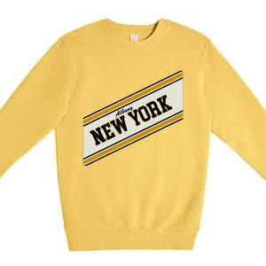 Albany New York Varsity Logo Premium Crewneck Sweatshirt