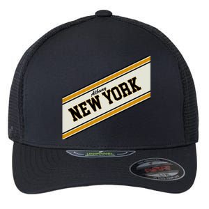 Albany New York Varsity Logo Flexfit Unipanel Trucker Cap