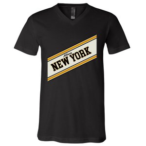 Albany New York Varsity Logo V-Neck T-Shirt