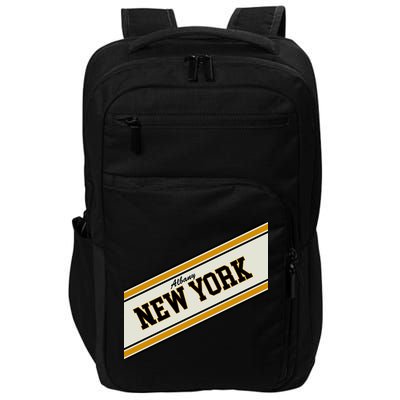 Albany New York Varsity Logo Impact Tech Backpack