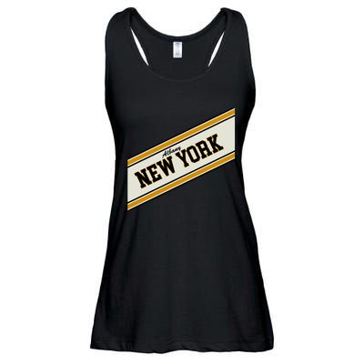 Albany New York Varsity Logo Ladies Essential Flowy Tank