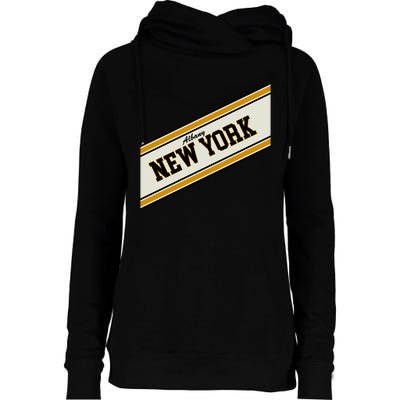 Albany New York Varsity Logo Womens Funnel Neck Pullover Hood