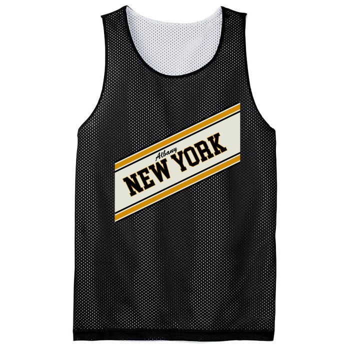 Albany New York Varsity Logo Mesh Reversible Basketball Jersey Tank