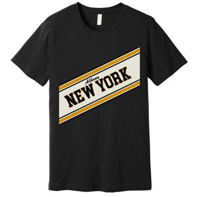 Albany New York Varsity Logo Premium T-Shirt