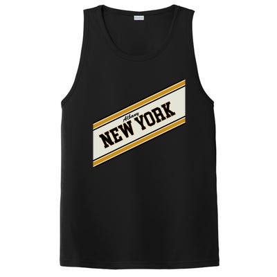 Albany New York Varsity Logo PosiCharge Competitor Tank