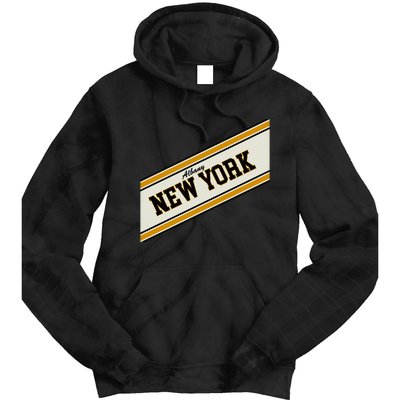 Albany New York Varsity Logo Tie Dye Hoodie