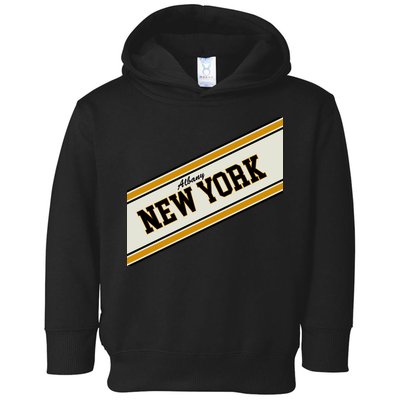 Albany New York Varsity Logo Toddler Hoodie