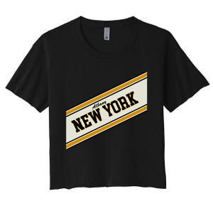 Albany New York Varsity Logo Women's Crop Top Tee