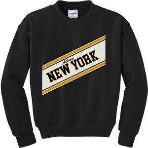 Albany New York Varsity Logo Kids Sweatshirt