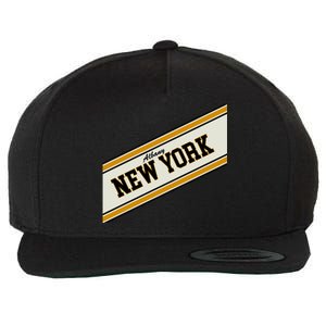 Albany New York Varsity Logo Wool Snapback Cap