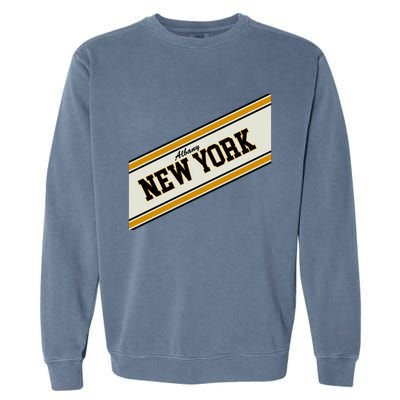 Albany New York Varsity Logo Garment-Dyed Sweatshirt