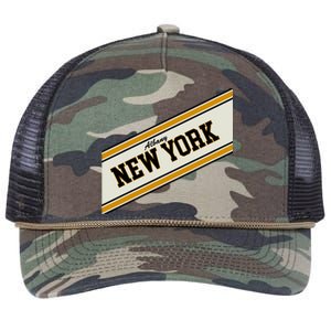 Albany New York Varsity Logo Retro Rope Trucker Hat Cap