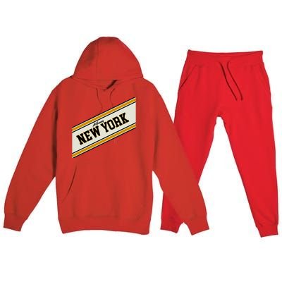 Albany New York Varsity Logo Premium Hooded Sweatsuit Set