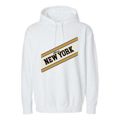 Albany New York Varsity Logo Garment-Dyed Fleece Hoodie