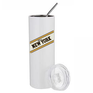 Albany New York Varsity Logo Stainless Steel Tumbler