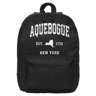 Aquebogue New York Ny Vintage Athletic 16 in Basic Backpack