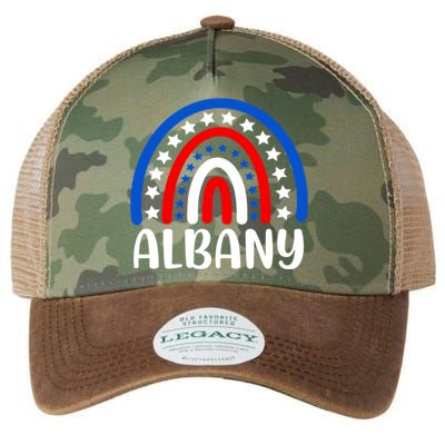 Albany New York Cool Gift I Love Albany Usa Gift Legacy Tie Dye Trucker Hat