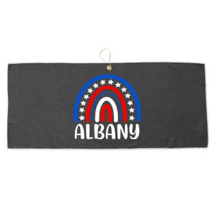 Albany New York Cool Gift I Love Albany Usa Gift Large Microfiber Waffle Golf Towel