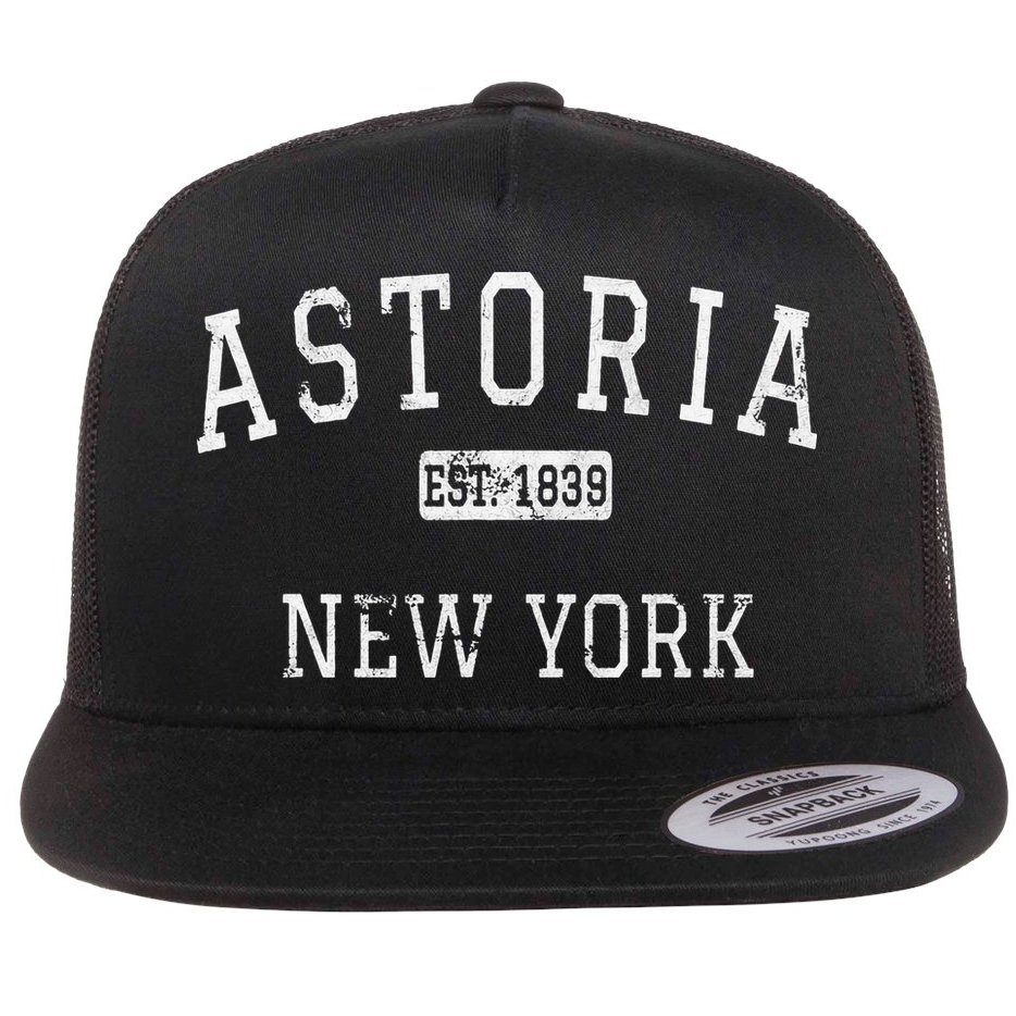 Astoria New York Queens NY Vintage Flat Bill Trucker Hat