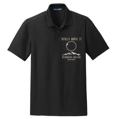 Adirondacks New York 2024 Total Solar Eclipse Dry Zone Grid Polo