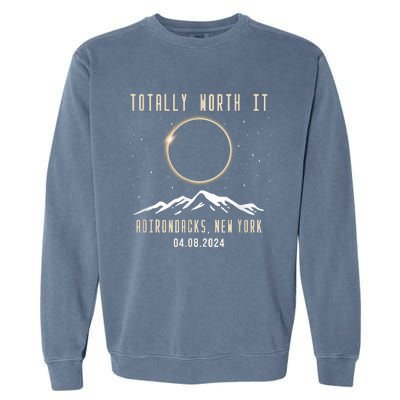 Adirondacks New York 2024 Total Solar Eclipse Garment-Dyed Sweatshirt