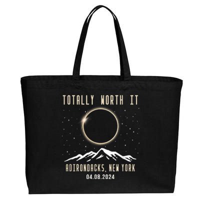 Adirondacks New York 2024 Total Solar Eclipse Cotton Canvas Jumbo Tote